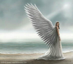 Angel Guide Painting by Anne Stokes